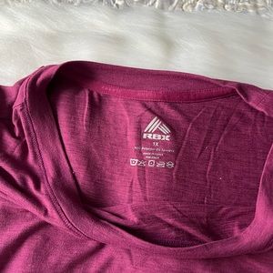 Raspberry RBX athletic long sleeve T in 1X